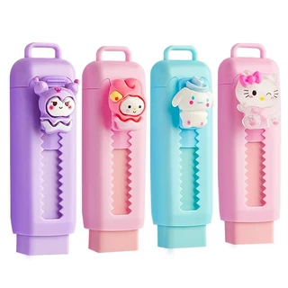Borracha Gato Bonito Sanrio Push-pull Para Estudantes Criatividade Papelaria Presente Prêmio
