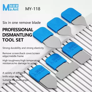 MaAnt MY-118 6pcs Ferramenta De Abertura De Aço De Metal Ultrafino Remoção De Bateria De Celular Desmontagem Ferramentas