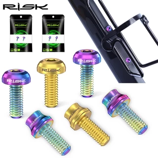 2 Pc Bicicleta Garrafa De Parafusos De Titânio M5x12 Gaiola MTB Road Bike Suporte De Água Parafuso Fixo Da Bomba De Ar Acessórios