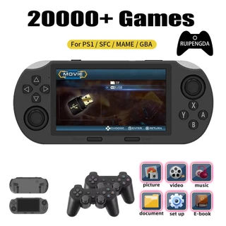 SF3000 Console De Jogos Portátil Tela IPS De 4.5 Polegadas Retro Video Game Player 64G Integrado 20000 + Para PS1/GBA/SF