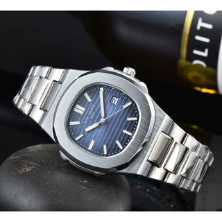 Marca Suíça PATEK Filippes Relógio De Quartzo Masculino Nautilus Série log Luminoso Pulseira De Aço Inoxidável Tendência