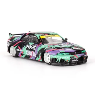 Mini GT x Kaido House KHMG129 1/64 Nissan Skyline-R R33 HKS V1 Modelo De Carro Em Escala Fundida
