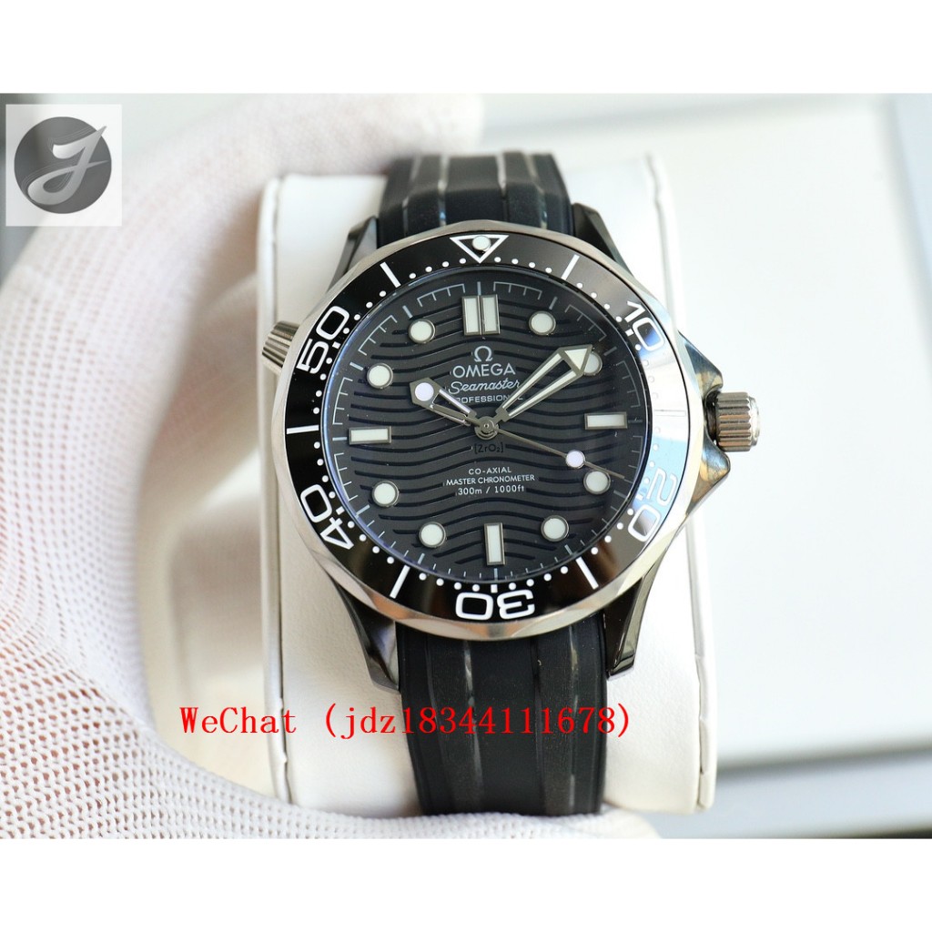 O mega Seamaster 300m Relógio De Mergulho Unidirecional Rotativo Anel De Cerâmica Boca Original Movimento Mecânico Autom