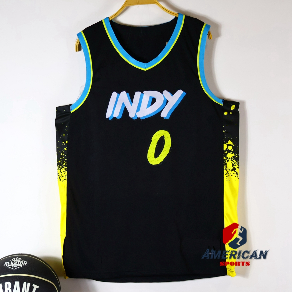 Camisa Masculina Indiana Pacers Tirese Haliburton Preta 2023/24 Basquete City