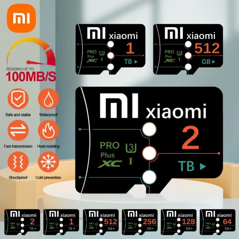Scheda Di Memoria Xiaomi Micro SD 128GB/256GB/512GB/1TB/2TB Alta Velocità Classe 10