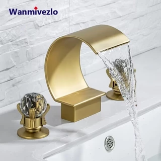 Torneira Misturador de Bacia de Banheiro Torneira Dupla Handle Água Fria e Quente