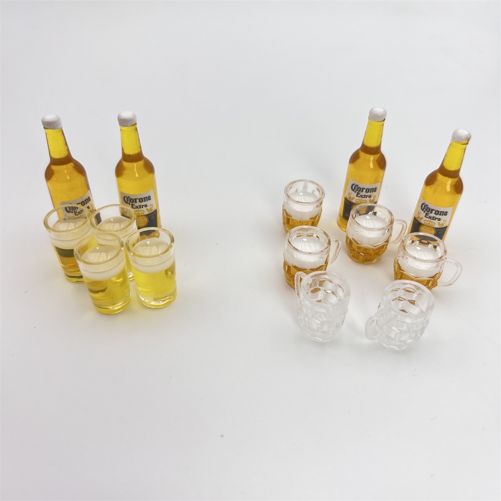 6pcs Casa de Bonecas Mini Vinho Cerveja Modelo de Bebida em Miniatura ...