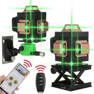 Laser 4D 16 Linhas Verdes Nível 360 ° Feixe De Vertical Horizontal Autonivelante