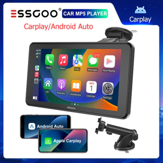 Carplay Sem Fio Multimídia Player FHD 7 Polegada Portátil Carro Android-Auto Bluetooth IPS 2.5D Tela De Toque Rádio Do