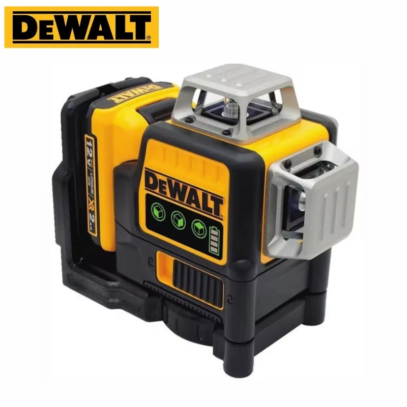 DEWALT 3D 12 Linhas Verde Laser Nível Vertical E Horizontal Interior Exterior Feixe Autonivelante