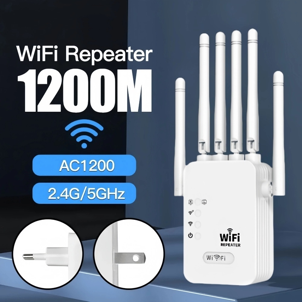 Repetidor WiFi Sem Fio De 1200 Mbps , Extensor , Amplificador De Rede 2 ...