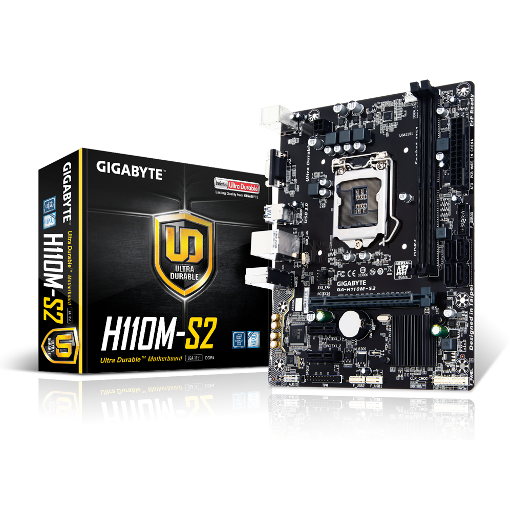 GIGABYTED GA-H110M-S2 LGA1151 Placa-mãe Intel H110 Micro ATX DDR4 {usado}