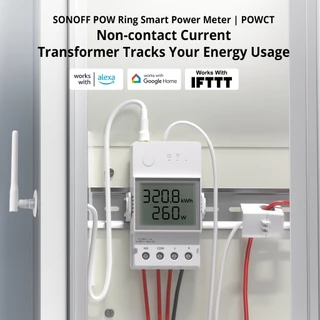 SONOFF POWCT 100A Anel WiFi POW Ring Medidor De Energia Inteligente Sensor CT Dividido ESP32Chip Monitor Controle De Contato Smart Life Com IFTTT Funciona Alexa Google Home