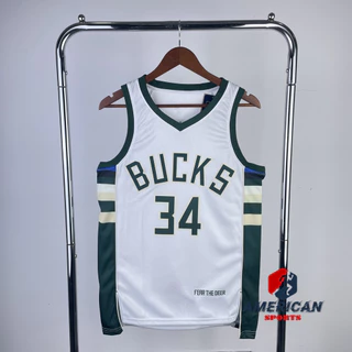 Camisa Masculina De Basquete Branca 34 # Giannis Antetokounmpo Regata Jersey