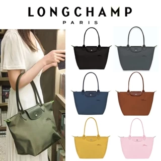 Bolsa Longchamp LePliage Série neo Green , Tamanho L * M , Alça Longa , Sacola De Compras Dobrável À Prova D