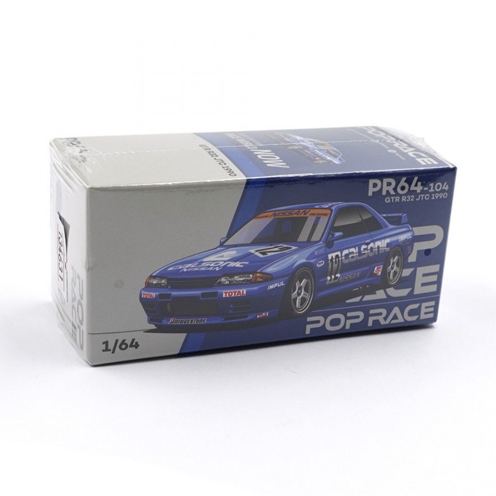 Poprace PR640104 1/64 Nissan Skyline GT-R R32 JTC 1990 CALSONIC No