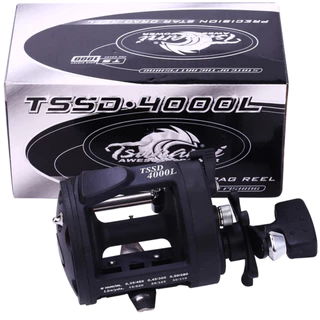 Sougayilang Carretel De Pesca Max Drag 20kg 3000/4000 De Corrico Relação De Engrenagem 3.8 : 1 Mão Direita Barco Preto E