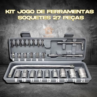 Kit Conjunto De Ferramentas De Soquete De 27 Peças
