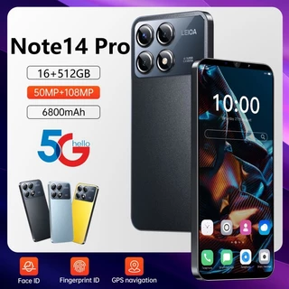Celular Android Note14 Pro 5.5 Polegadas Smartphone 16GB + 512GB Telefone