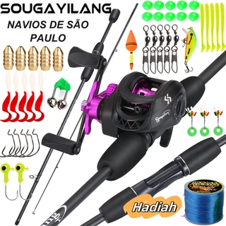 Sougayilang Conjunto Completo De Vara De Pesca , Fundição , 1.8M , 5-10LB , 7.2 : 1 , Carretel BC , Carbono UL