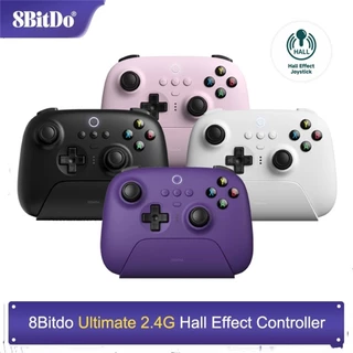 Controlador de Jogo 8Bitdo Ultimate - Bluetooth, Joystick de Efeito Hall, Base de Carregamento, Compatível com PC, Steam