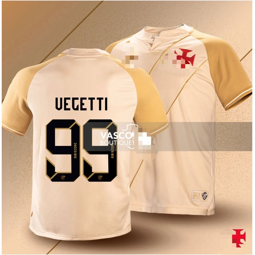 Camisa de futebol Masculina Vo 100c 24/25 Vasco da gama Esportiva Branca HNZQ COU