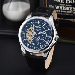 Relógio Mecânico Totalmente Automático Masculino BREITLINGS design De Movimento Oco Pulseira De Aço Inoxidável Tendência