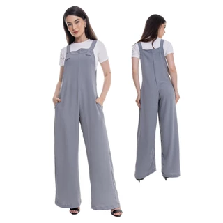 (006 #) Macacão Jardineira Longo Duna Feminino Com Bolsos NM-MAC-006