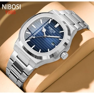 NIBOSI Relógio Esportivo Masculino original casual De Aço Inoxidável À Prova D