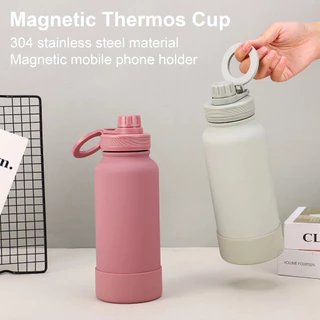 Garrafa De Água Personalizada Para Entusiastas De Fitness , Suporte Magnético Telefone , Copo Isolado , Térmica Esportes
