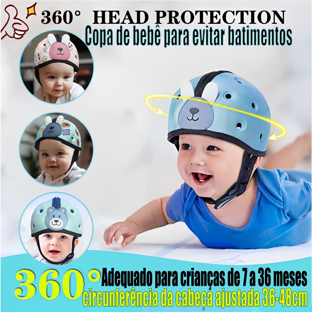Proteção Anti-Colisão para Cabeça do Bebê Toddler Aprenda a Andar ...