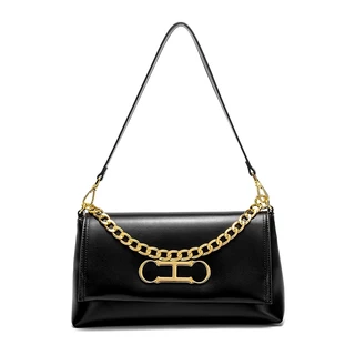 Bolsa Feminina Nova Preta Mínimamente Projetada Magnética Flip up Stick