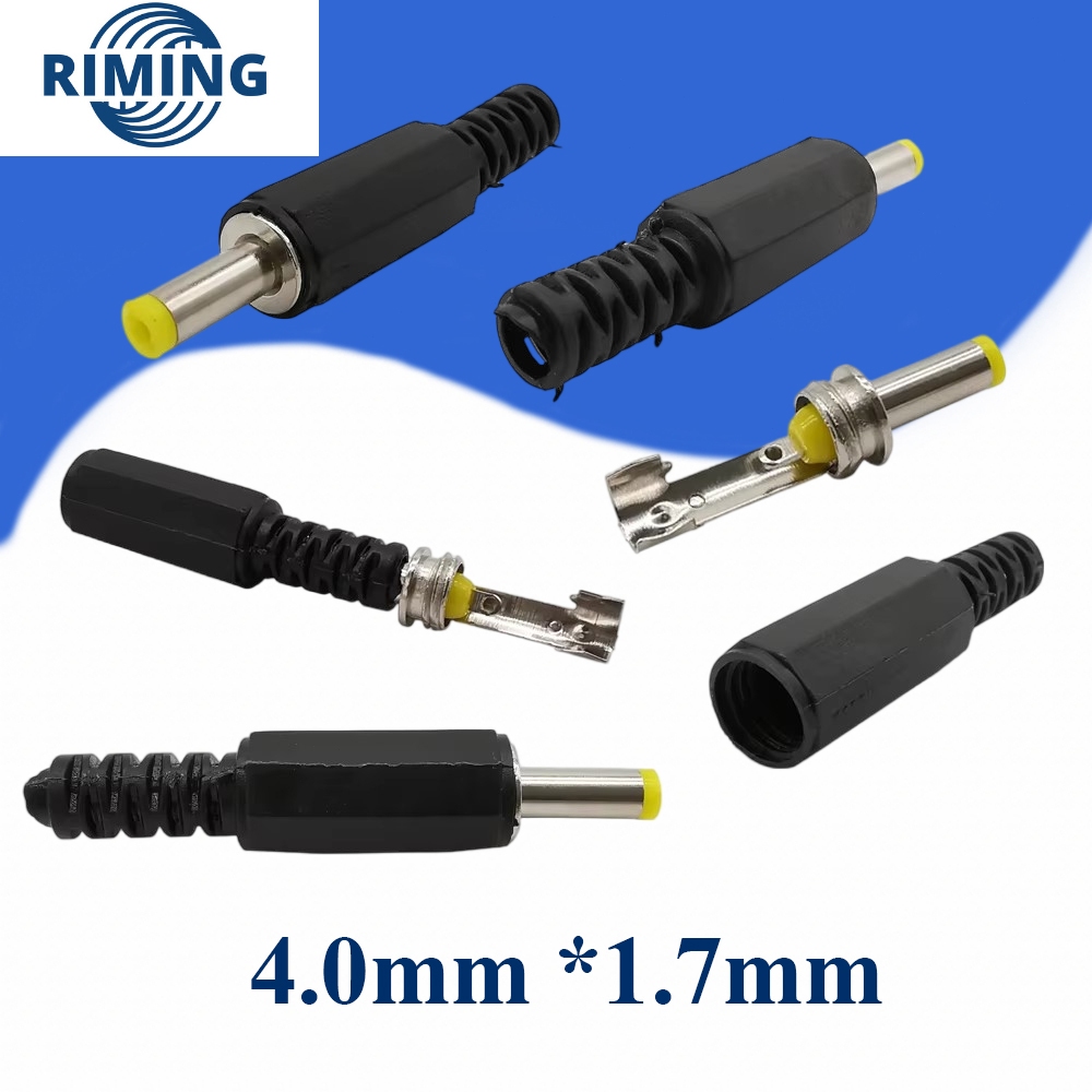 5 Pçs DC Power Macho Plug Adaptador 4.0x1.7mm Em Linha Reta Jack ...