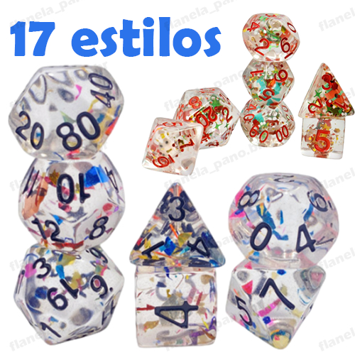 multifacetado de resina conjunto de dados estilo natal para Jogos de Tabuleiro, Festas Familiares e Entretenimento RPG