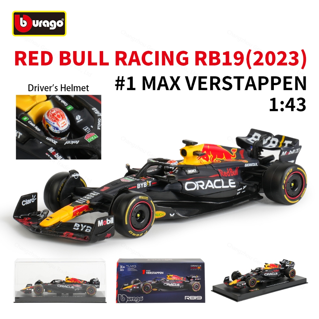 Bburago 1 : 43 Red Bull 2023 F1 Corrida RB19 Die Cast Veículos