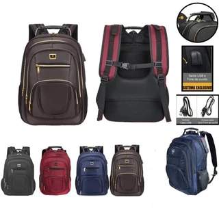 Mochila Viagem Unissex Com Alça Aço Reforçada Resistente Elegante E Moderna