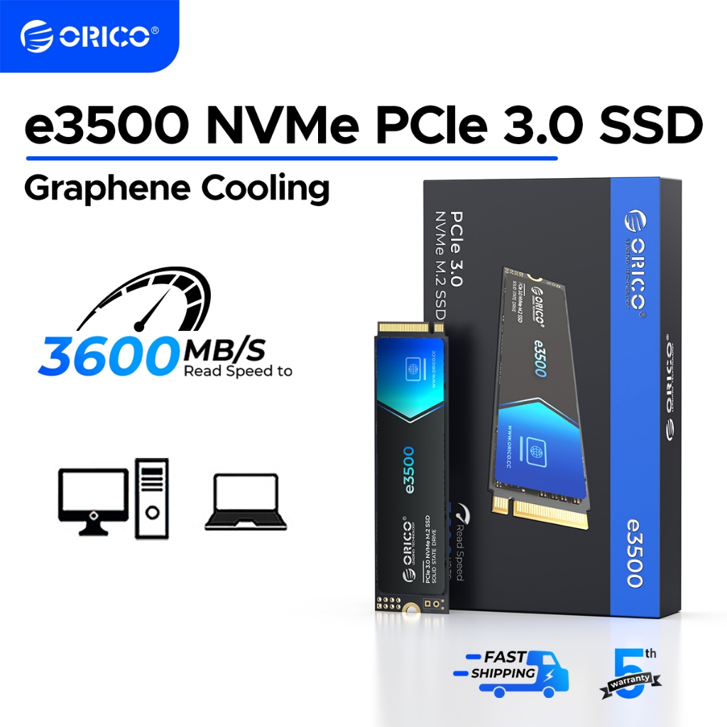 ORICO E3500 PCIe 3.0 M . 2 2280 NVME SSD 3500 Mb/s 256 Gb 512 1 Tb Para ...