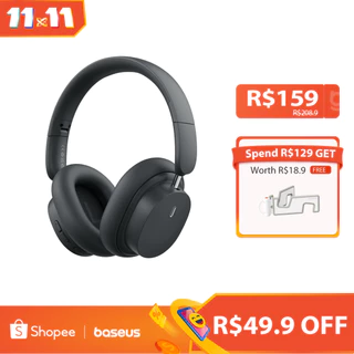 Fone De Ouvido Sem Fio Baseus Bowie D05 Bluetooth 5.3 HIFI Nível 40mm Dobrável Sobre A Orelha 70H Tempo