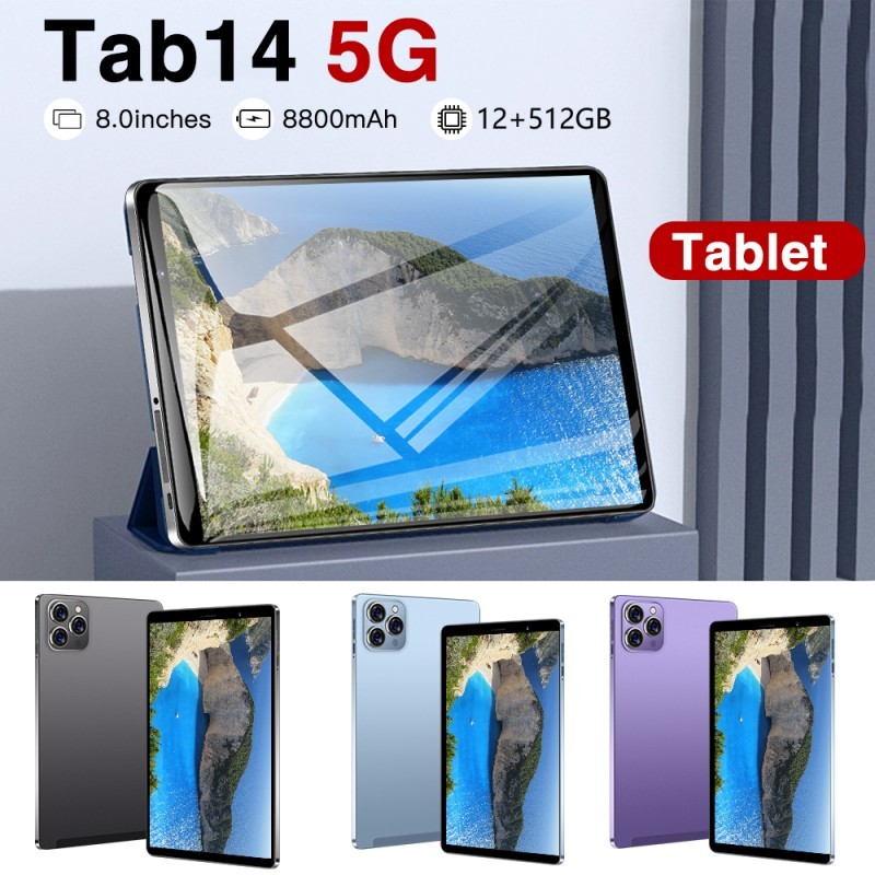 Tablet De 8.0 Polegadas 12 + 512 Gb Android Tablets Dual Sim Card ...
