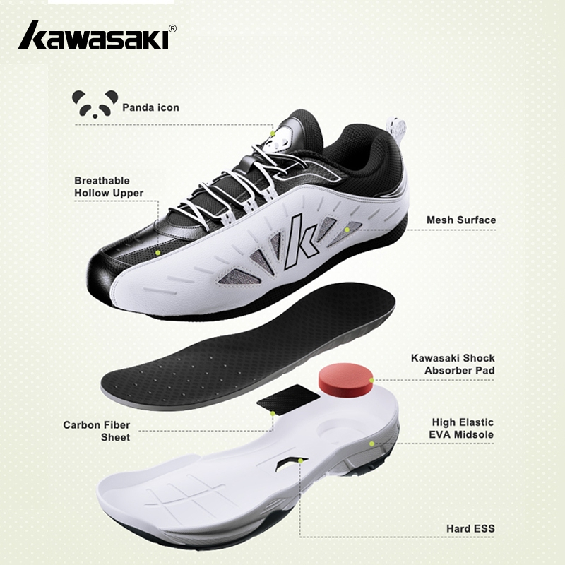 Kawasaki Pickleball Shoes Sapatos De Badminton Panda B3327 E A3307