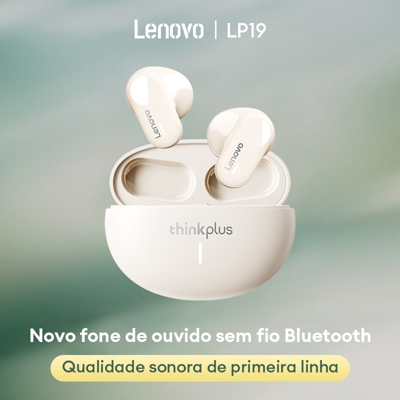Lenovo LP19 Twis Fones De Ouvido Bluetooth Estéreo De Alta Fidelidade À Prova D'água Redução De Ruído Inteligente Mini M