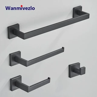 Conjunto De Acessórios Para Banheiro 57cm , Barra De Toalha De Aço Inoxidável Montagem Na Parede