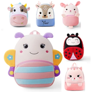 Mochila Infantil Escolar Pequena, Bolsa De Pelúcia Bebê Menina Animais Creche Passeios