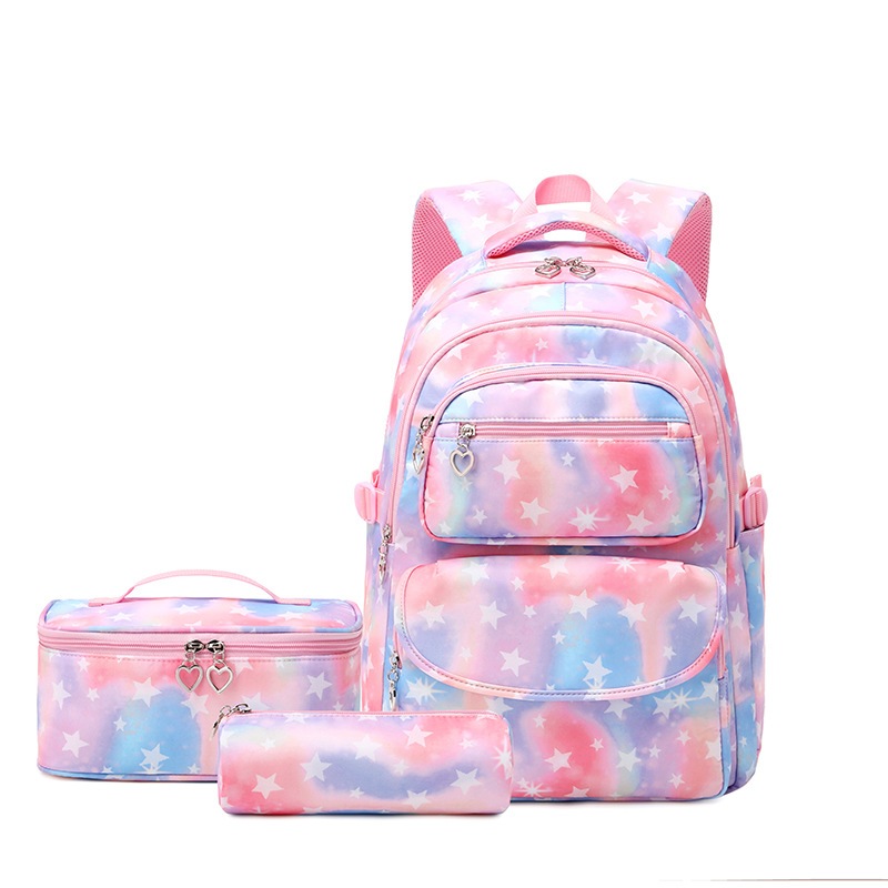 Kit Mochila Infantil Feminina com Bolsa Lancheira Térmica e Estojo Escolar - Ideal para Menina