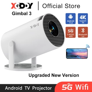 (Frete grátis) XGODY Gimbal 3 WiFi Projetor Android 11 Smart Outdoor Cinema Hy300 Versão atualizada 4k HD Magcubic