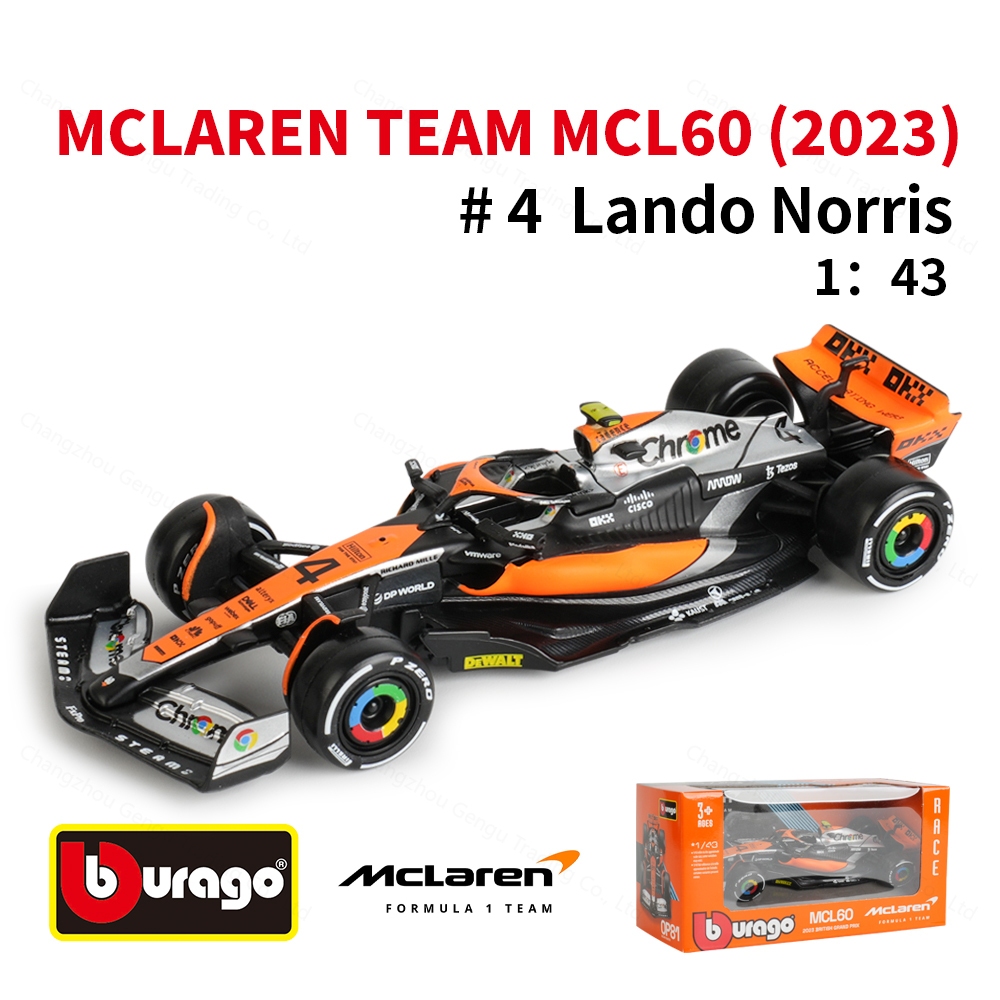 Bburago 1 : 43 2023 Mclaren MCL60 F1 Fórmula Carro Veículos
