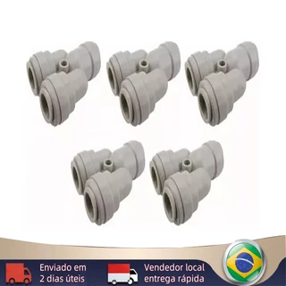 [BR Envio Imediato] Divisor Tipo Y De 2 Vias De Conexão Rápida De 5 Dmfit Para Tubos 3/8