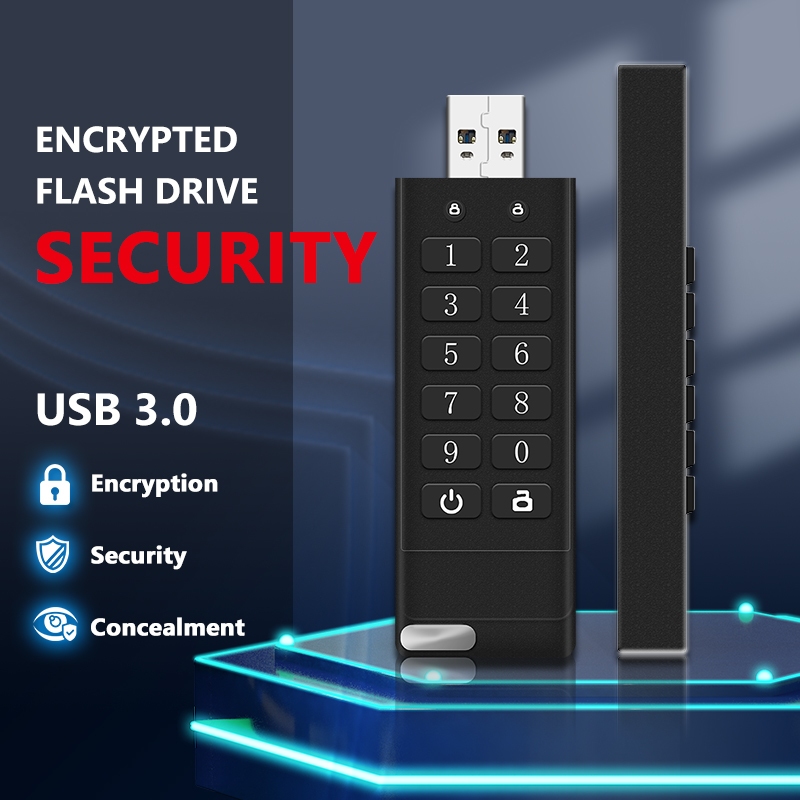 Unidade USB Segura , Senha De hardware De flash Criptografada 32GB 64GB ...