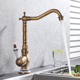 Torneira Monocomando Bronze Cozinha Banheiro Europeu Gourmet Vintage