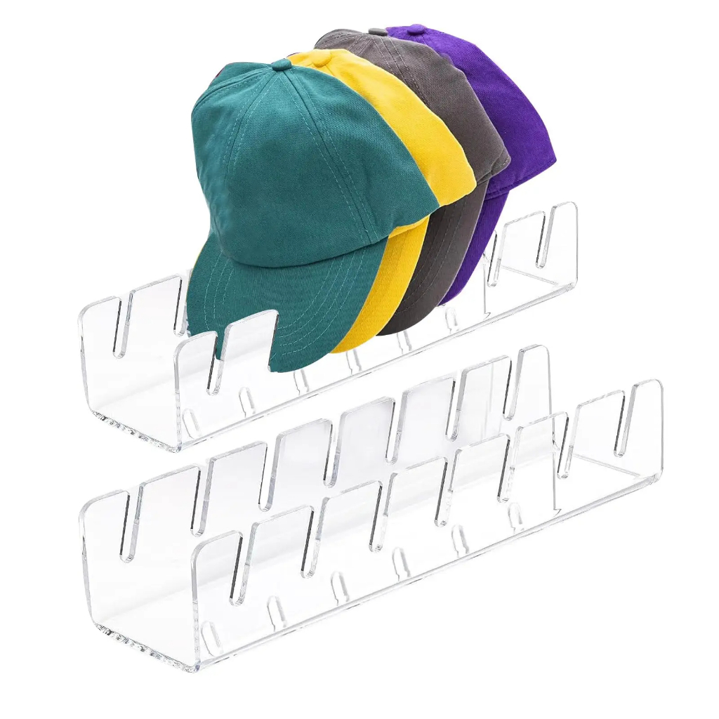 Rack De Armazenamento De Boné Acrílico Com Slots De Beisebol Expositor Destinatário Organização Doméstico Para O Quarto | Shopee Brasil